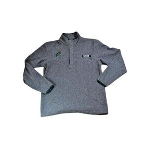 MSU Spartans Columbia PFG Men's Size Medium Fleece 1/4 Snap Shirt Michigan State